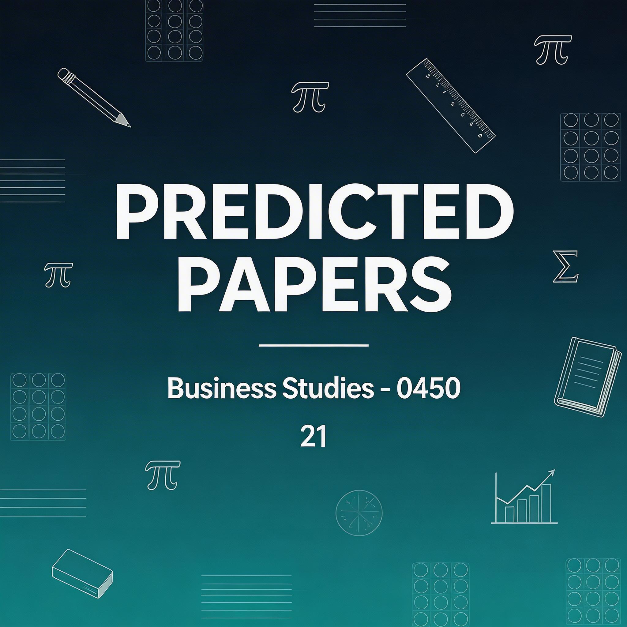 2026夏季考IGCSE商务0450预测题