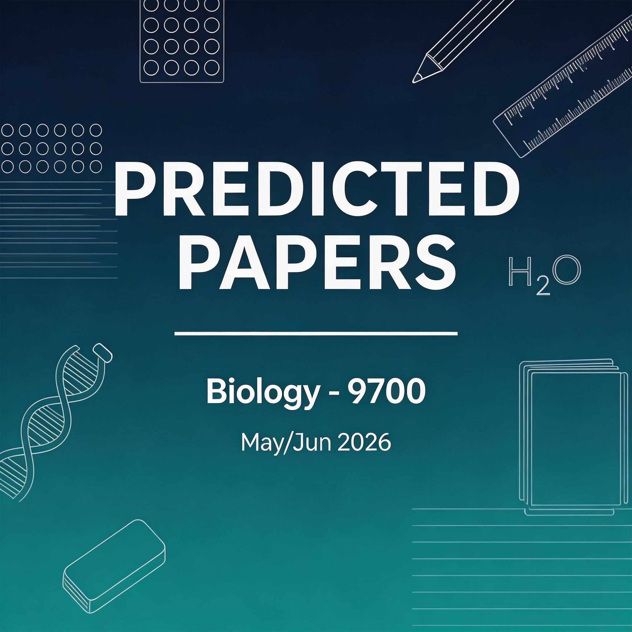 2026夏季考A-Level生物9700预测题